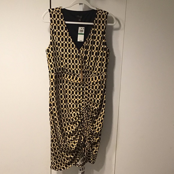 Thalia Sodi Black and Gold Midi Dress - Picture 1 of 9